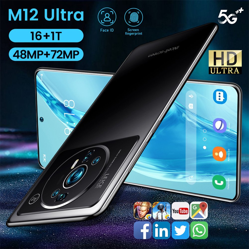 2023 NEW M12UITRA 7 3 Inch 16 1TB Tecno Camon 19 Pro Cellphones Poco X4 P 4G Dual SIM Dual Backul Gaming Smartphone